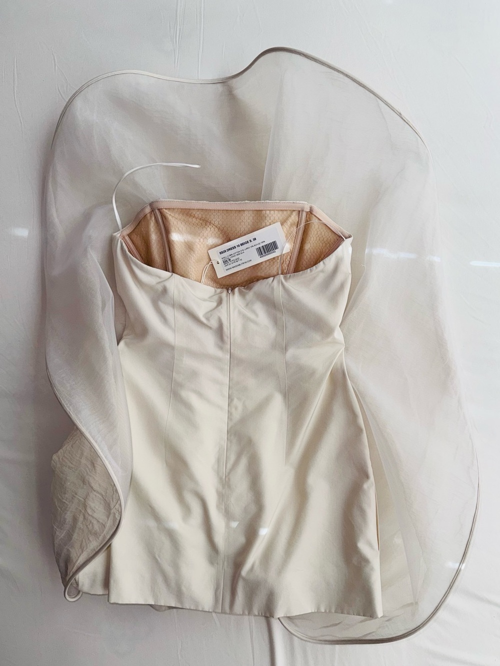 Magda Butrym NEW WITH TAGS Sculptural Mini Dress FR 38 Medium Ivory Bridal Party - Picture 12 of 15